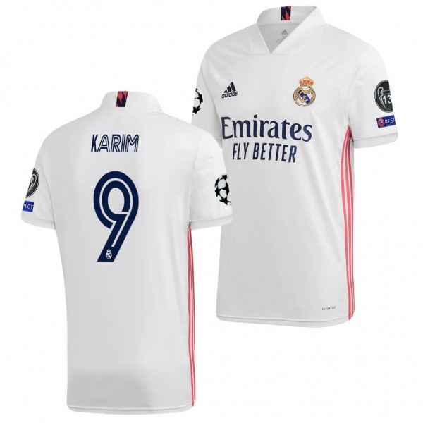 Men's Karim Benzema Real Madrid Home Jersey White 2021