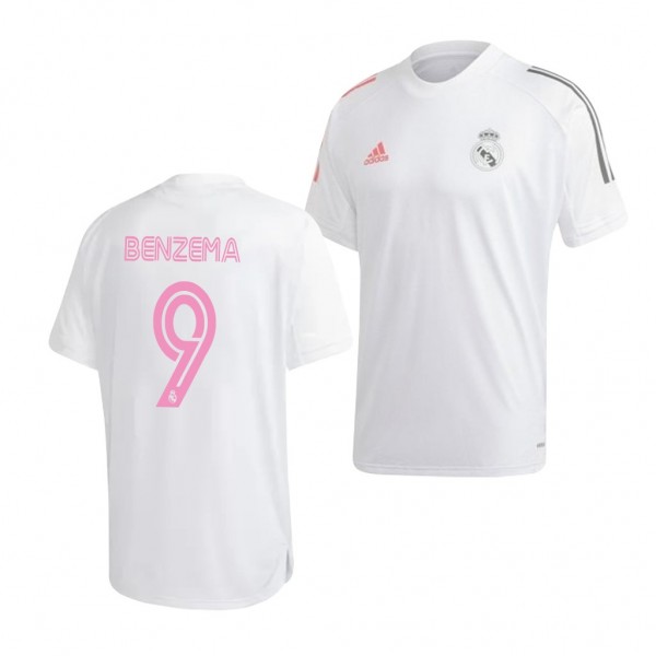 Men's Karim Benzema Real Madrid Training Jersey White
