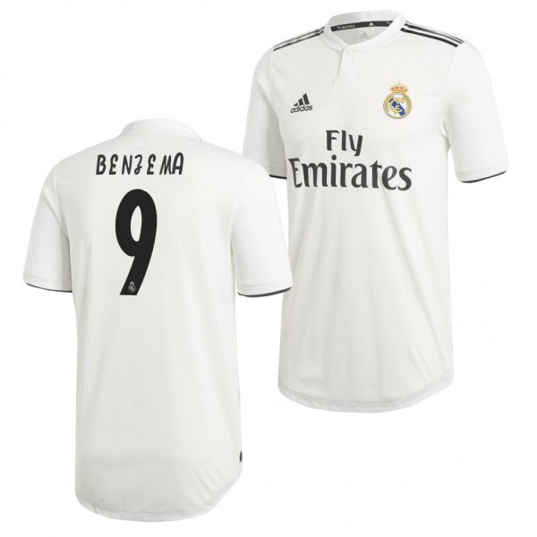 Men's Real Madrid Replica Karim Benzema Jersey White