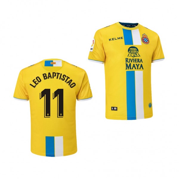 Men's Third RCD Espanyol Leo Baptistao Jersey Yellow