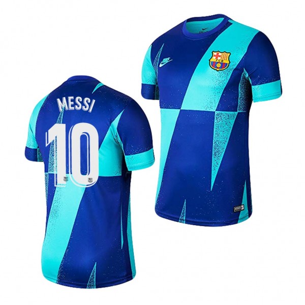 Men's Lionel Messi Barcelona Pre-Match Jersey Blue