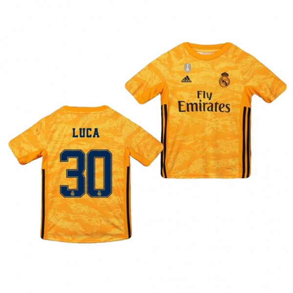 Men's Real Madrid Luca Zidane 19-20 Goalkeeper Yellow Jersey