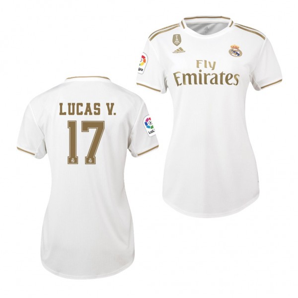 Men's Real Madrid Lucas Vazquez 19-20 Home White Jersey Business