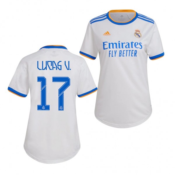 Women's Lucas Vazquez Jersey Real Madrid Home White Replica 2021