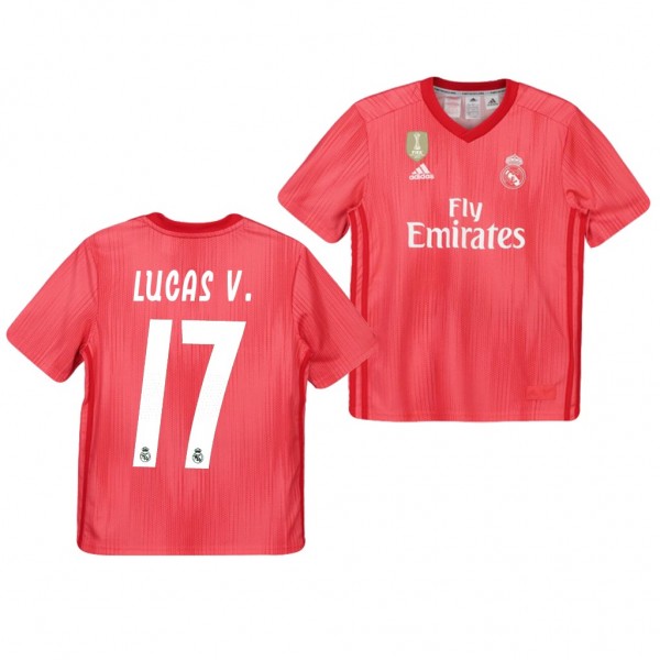 Men's Third Real Madrid Lucas Vazquez Jersey Red