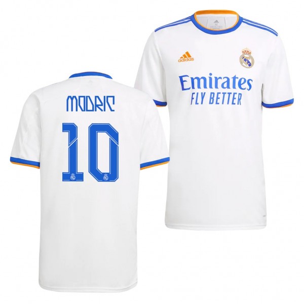 Men's Luka Modric Real Madrid 2021 Home Jersey White Replica