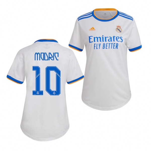 Women's Luka Modric Jersey Real Madrid Home White Replica 2021