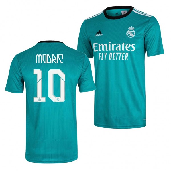 Men's Luka Modric Real Madrid 2021-22 Third Jersey Green Replica