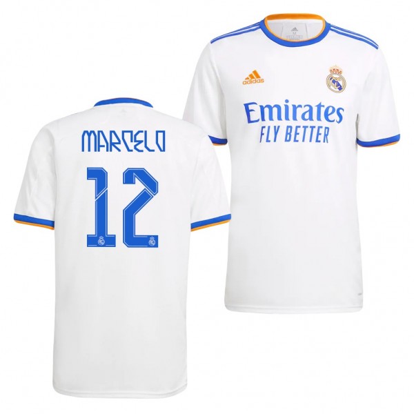 Men's Marcelo Real Madrid 2021 Home Jersey White Replica