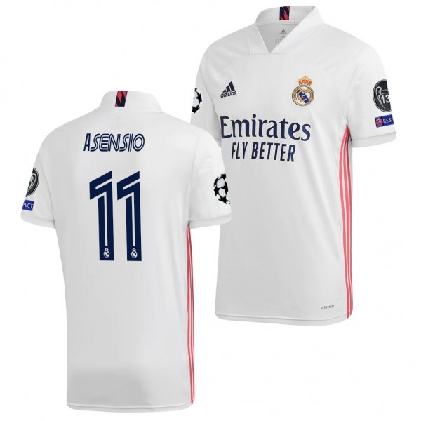 Men's Marco Asensio Real Madrid Home Jersey White 2021
