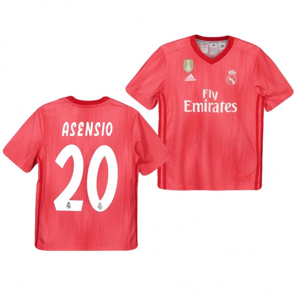 Men's Third Real Madrid Marco Asensio Jersey Red