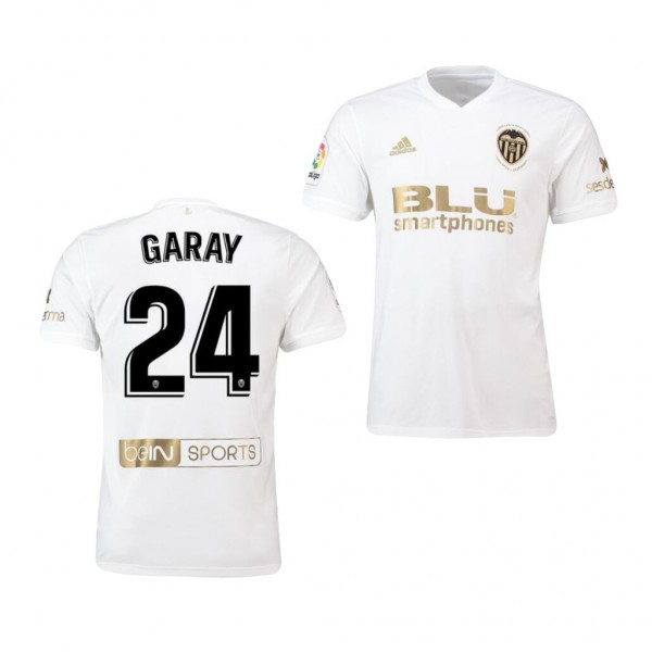 Men's Valencia Ezequiel Garay Official Defender Jersey Gold Edition