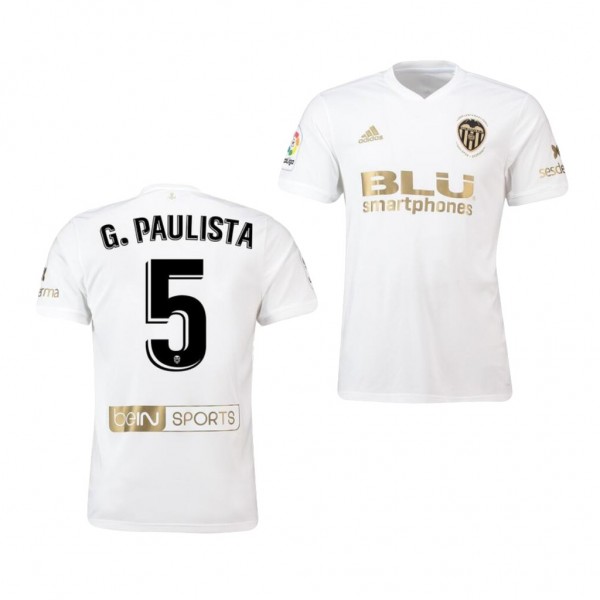 Men's Valencia Gabriel Paulista Official Defender Jersey Gold Edition Business