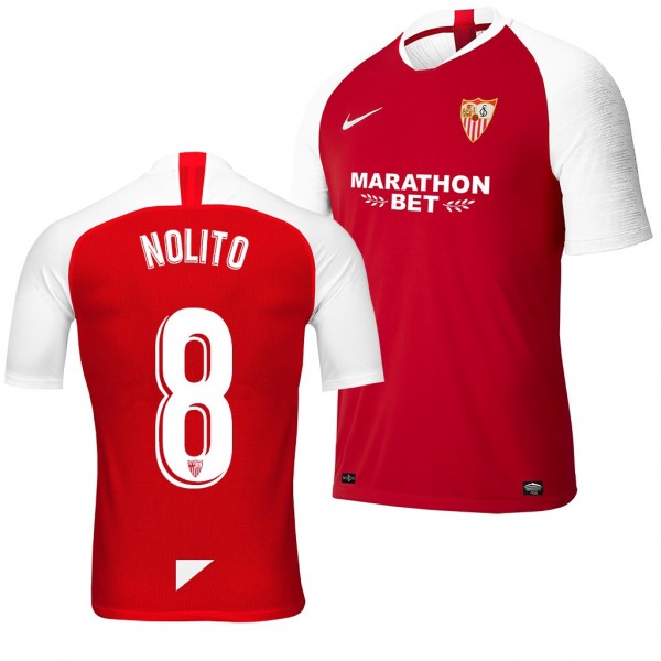 Men's Sevilla Nolito Away Jersey 19-20 Red