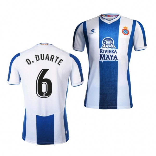 Men's RCD Espanyol Oscar Duarte 19-20 Home Blue White Official Jersey