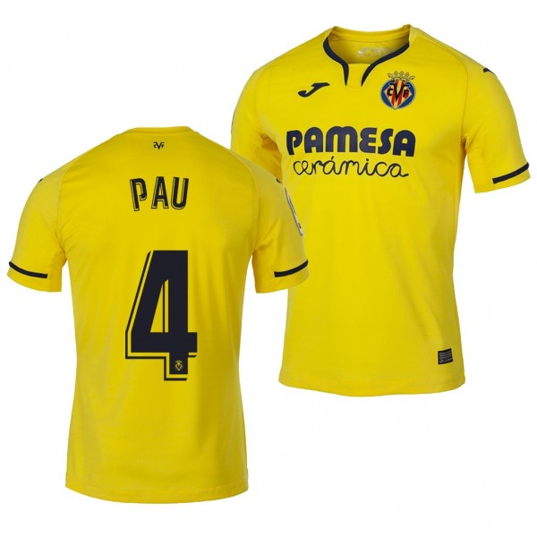 Men's Villarreal Pau Torres Jersey Home 19-20 Short Sleeve