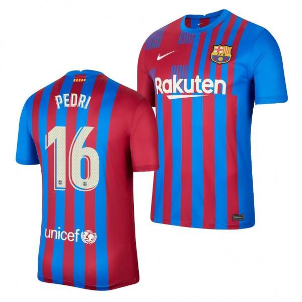 Men's Pedri Barcelona 2021-22 Home Jersey Blue Replica