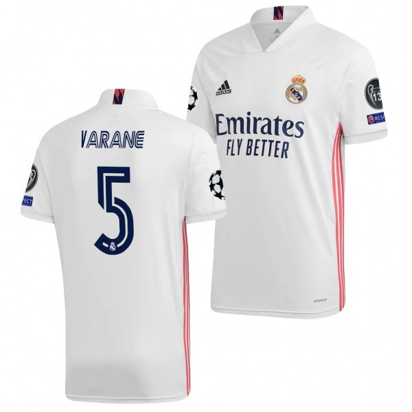Men's Raphael Varane Real Madrid Home Jersey White 2021