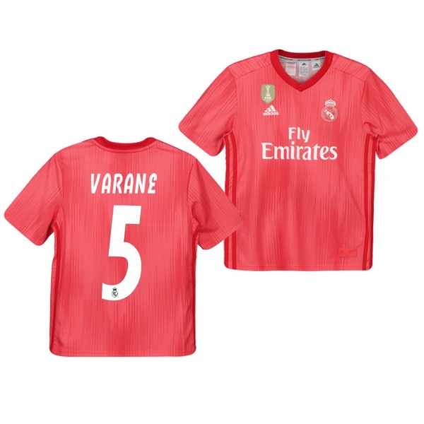 Men's Third Real Madrid Raphael Varane Jersey Red