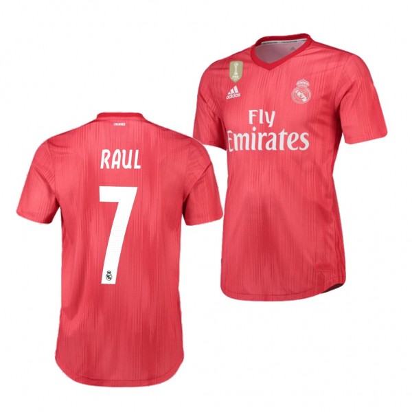 Men's Third Real Madrid Raul Red Jersey