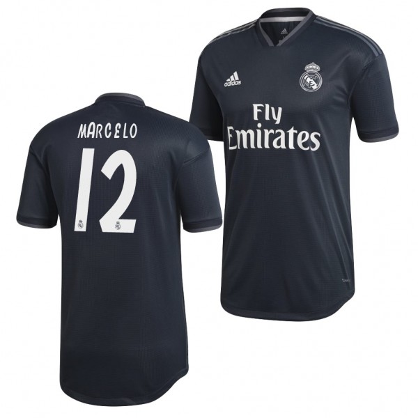 Men's Real Madrid Marcelo Replica Navy Jersey