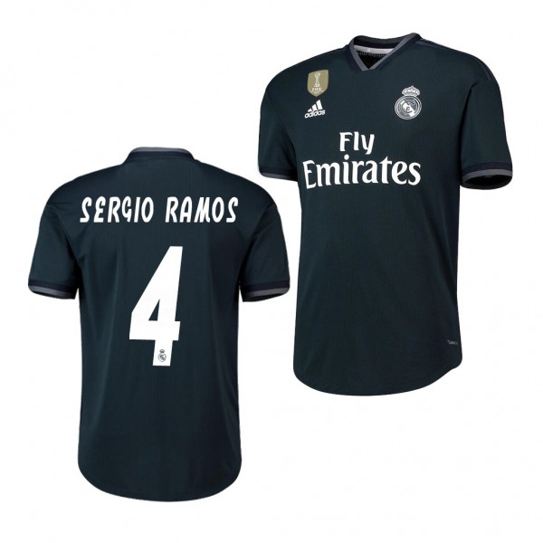 Men's Real Madrid Sergio Ramos Away Dark Navy Jersey