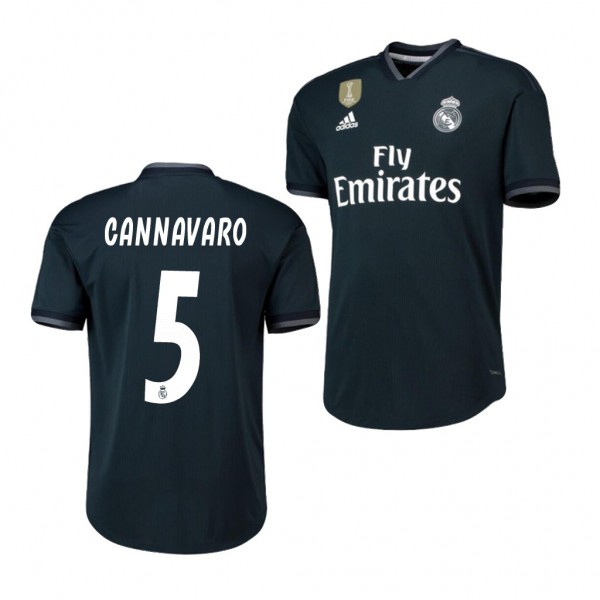 Men's Real Madrid Fabio Cannavaro Away Dark Navy Jersey