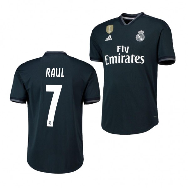 Men's Real Madrid Raul Away Dark Navy Jersey