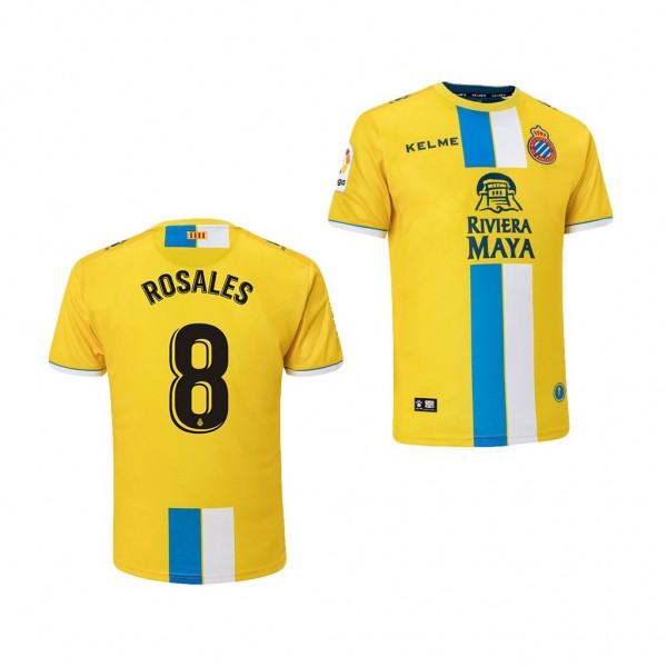 Men's Third RCD Espanyol Roberto Rosales Jersey Yellow
