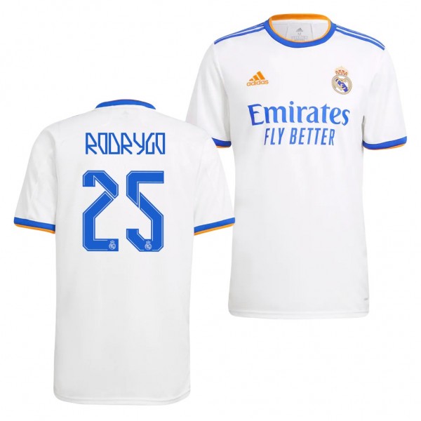 Men's Rodrygo Real Madrid 2021 Home Jersey White Replica