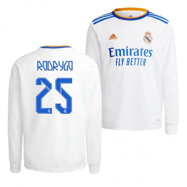 Men's Real Madrid Rodrygo 2021 Home Jersey Replica White