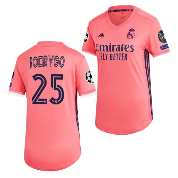 Women's Rodrygo Jersey Real Madrid Away Pink 2021