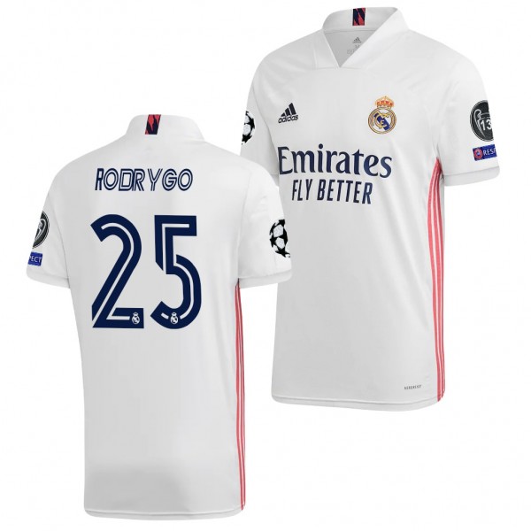 Men's Rodrygo Real Madrid Home Jersey White 2021