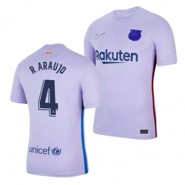 Men's Ronald Araujo Barcelona 2021-22 Away Jersey Purple Replica