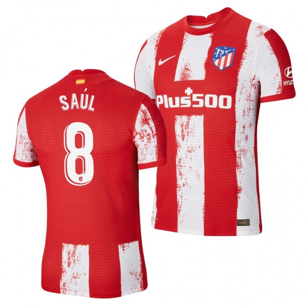 Men's Saul Atletico De Madrid 2021-22 Home Jersey Red Replica