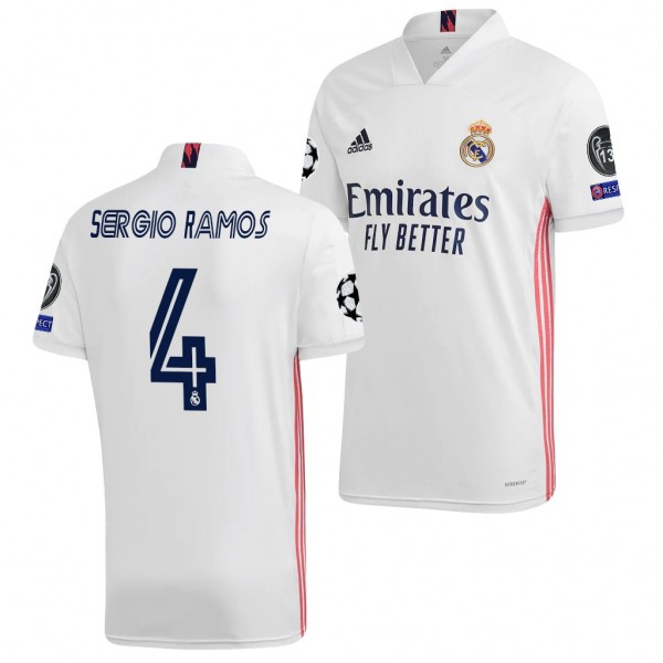 Men's Sergio Ramos Real Madrid Home Jersey White 2021