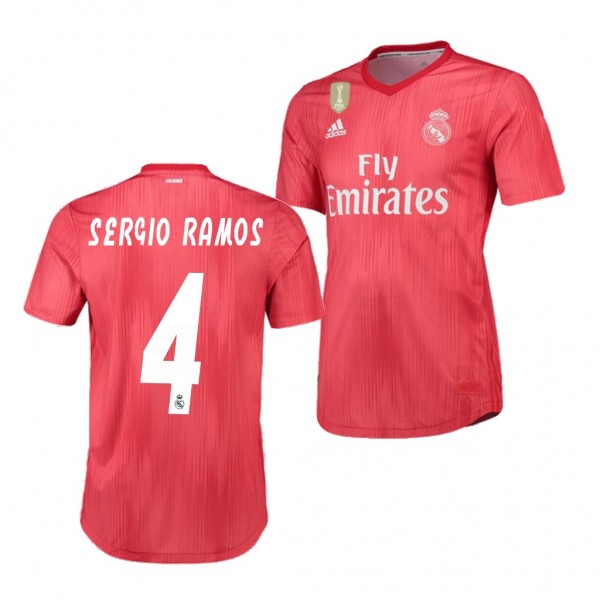 Men's Third Real Madrid Sergio Ramos Red Jersey