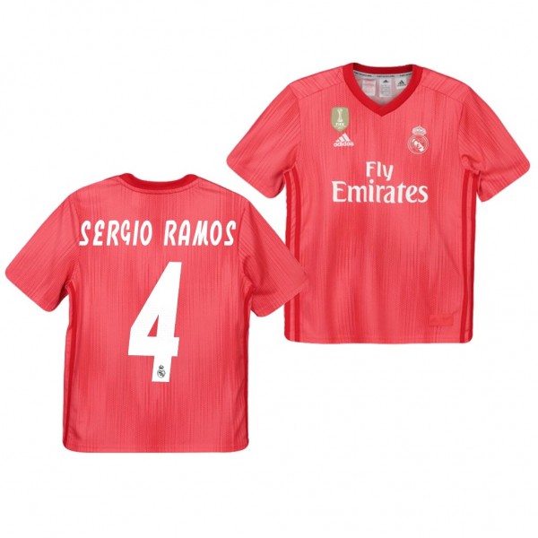 Men's Third Real Madrid Sergio Ramos Jersey Red