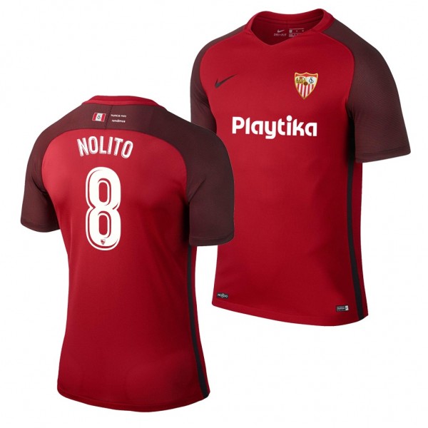 Men's Sevilla Nolito Away Red Jersey