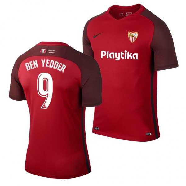 Men's Sevilla Wissam Ben Yedder Away Red Jersey