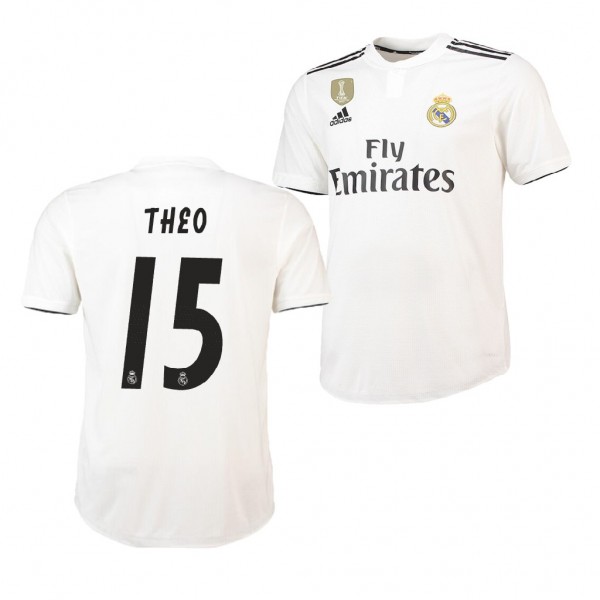 Men's Real Madrid Home Theo Hernandez Jersey White