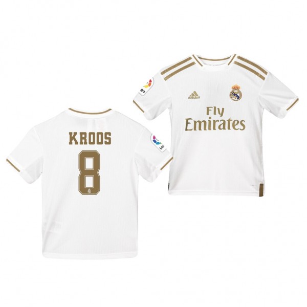 Men's Real Madrid Toni Kroos 19-20 Home White Jersey