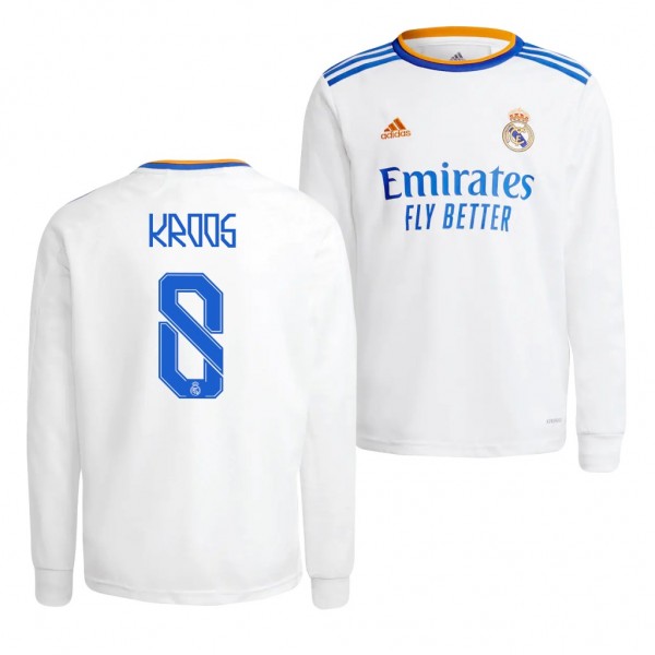 Men's Real Madrid Toni Kroos 2021 Home Jersey Replica White