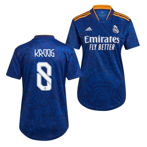 Women's Toni Kroos Jersey Real Madrid Away Blue Replica 2021-22