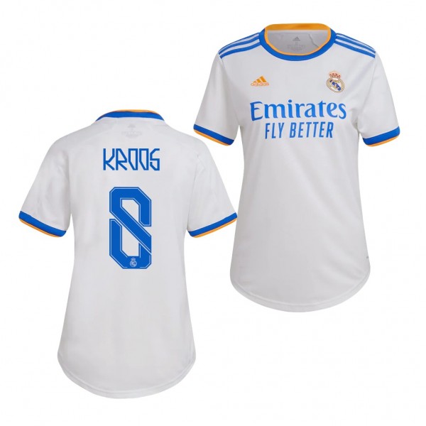 Women's Toni Kroos Jersey Real Madrid Home White Replica 2021