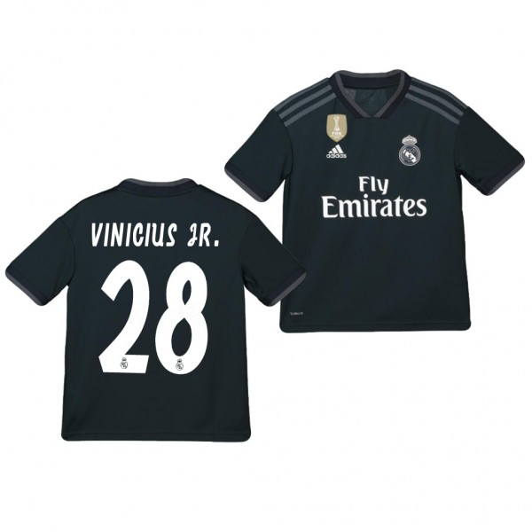 Youth Away Real Madrid Vinicius Junior Jersey Dark Navy