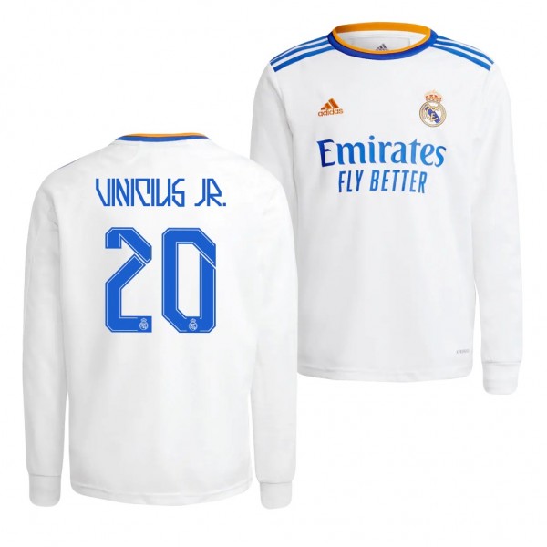 Men's Real Madrid Vinicius Junior 2021 Home Jersey Replica White