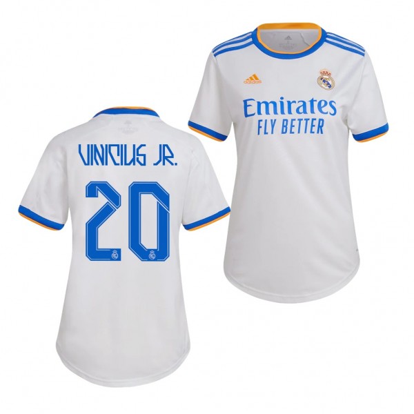 Women's Vinicius Junior Jersey Real Madrid Home White Replica 2021