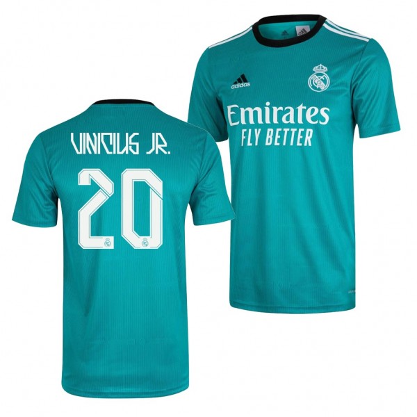 Men's Vinicius Junior Real Madrid 2021-22 Third Jersey Green Replica