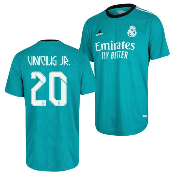 Men's Vinicius Junior Jersey Real Madrid Third Green 2021-22 Authentic